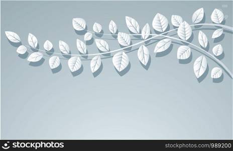 white leafs design background vector illustration EPS10