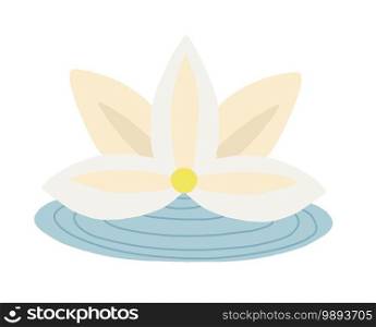 White Lotus. Asian flower. Vector illustration isolated. Spa procedure. White Lotus. Asian flower. Vector illustration isolated. Spa procedure.