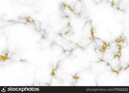 White marble texture with gold background