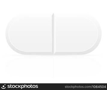 white medical pills for treatment vector illustration isolated on background