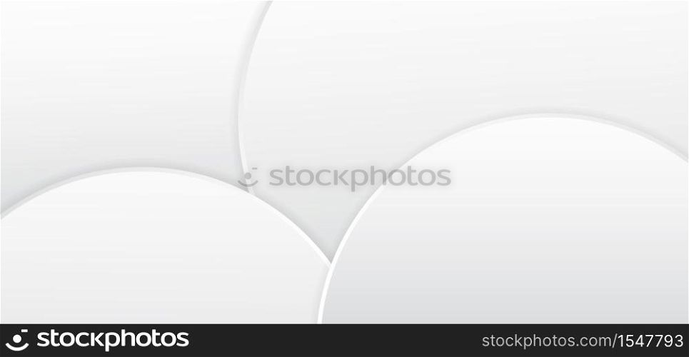 White minimal background abstract circle shape clean design with space. vector illustration.