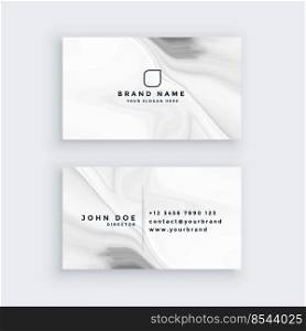 white modern marble style business card