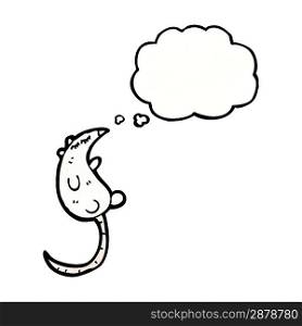 white mouse with thought bubble