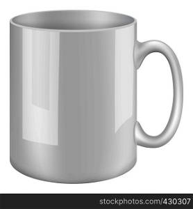 White mug mockup. Realistic illustration of white mug vector mockup for web. White mug mockup, realistic style