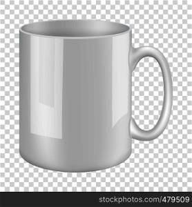 White mug mockup. Realistic illustration of white mug vector mockup for web. White mug mockup, realistic style