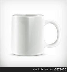 White mug vector illustration