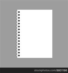 white notebook. Copy space. Vector illustration. EPS 10.. white notebook. Copy space. Vector illustration.
