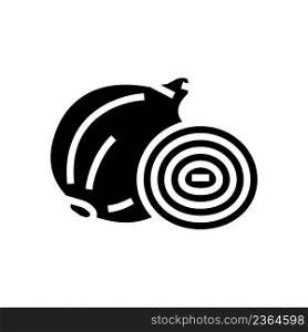 white onion glyph icon vector. white onion sign. isolated contour symbol black illustration. white onion glyph icon vector illustration