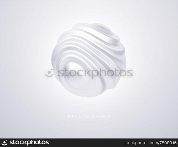 White organic shape 3d sphere isolated on white background. Trend design for web pages, posters, flyers, booklets, magazine covers, presentations. Vector illustration EPS10. White organic shape 3d sphere isolated on white background. Trend design for web pages, posters, flyers, booklets, magazine covers, presentations. Vector illustration
