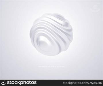 White organic shape 3d sphere isolated on white background. Trend design for web pages, posters, flyers, booklets, magazine covers, presentations. Vector illustration EPS10. White organic shape 3d sphere isolated on white background. Trend design for web pages, posters, flyers, booklets, magazine covers, presentations. Vector illustration