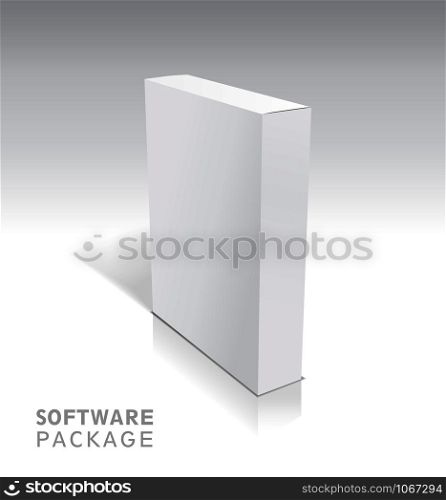 White Package Cardboard Box.Vector illustration of box.. White Package Cardboard Box.Vector illustration