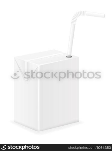 white package with juice vector illustration isolated on background