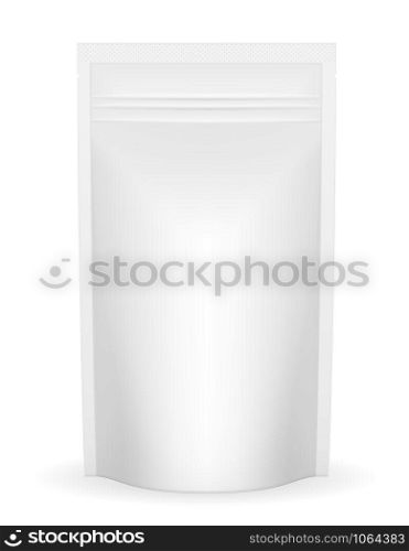 white packaging foil for ketchup or sauce vector illustration isolated on background