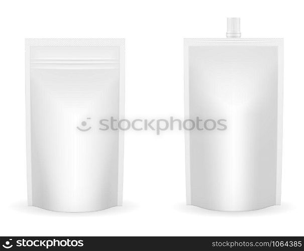 white packaging foil for ketchup or sauce vector illustration isolated on background