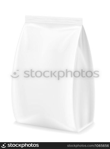 white packaging for food vector illustration isolated on white background
