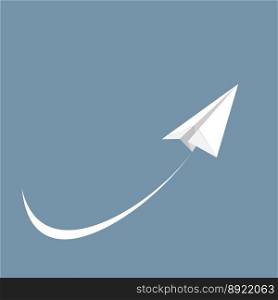 White paper airplane vector image