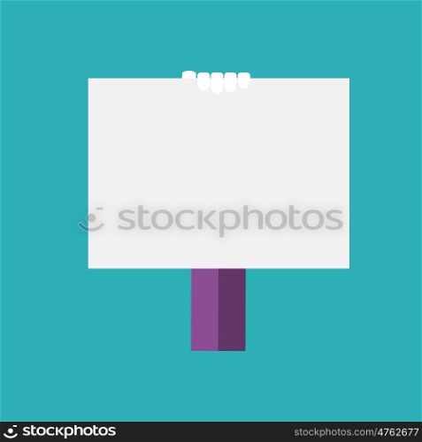White paper blank in the hand. Vector Illustration. EPS10. White paper blank in the hand. Vector Illustration.
