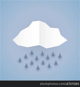 White paper cloud. Vector illustration