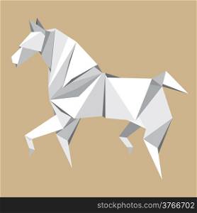 White paper horse origami