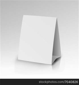 White Paper Stand Table Tag Flyer Vector.. White Paper Stand Table Tag Flyer Vector illustration