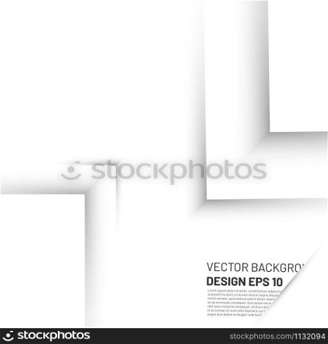 White paper vector background layer with space for text and message design of modern artwork