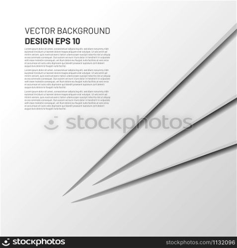 White paper vector background layer with space for text and message design of modern artwork