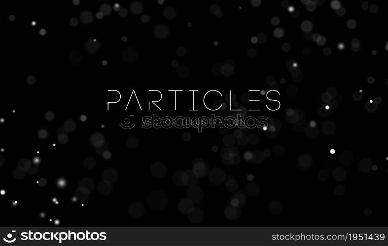 White particles on black background. White data bokeh dust abstract vector.. White particles on black background. White data bokeh dust abstract vector. EPS 10