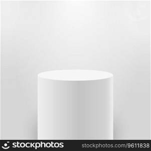 White pedestal vector or podium. Vector illustration.