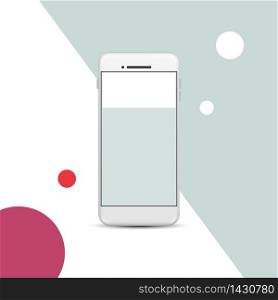 White phone templates for web design and business ideas. Vector illustration
