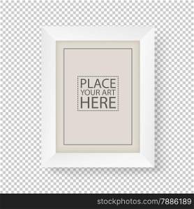 White Picture Frame on Transparent Background