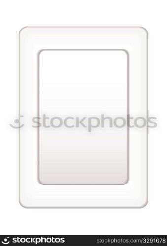 White plain picture frame with mirror or room for text