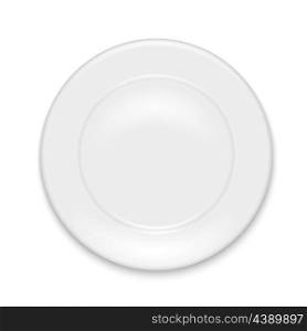 White plate isolated on white background