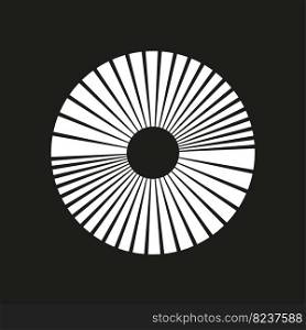 white rays circle on Black background. Print, label, cover. Geometric pattern. Vector illustration. EPS 10.. white rays circle on Black background. Print, label, cover. Geometric pattern. Vector illustration.
