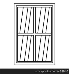 White rectangle window icon in outline style isolated vector illustration. White rectangle window icon outline