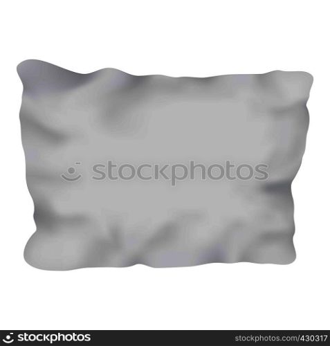 White rectangular pillow mockup. Realistic illustration of white rectangular pillow vector mockup for web. White rectangular pillow mockup, realistic style