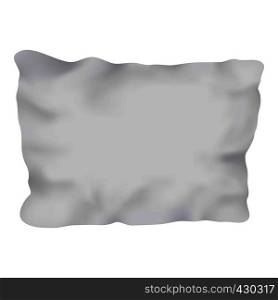 White rectangular pillow mockup. Realistic illustration of white rectangular pillow vector mockup for web. White rectangular pillow mockup, realistic style