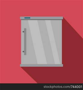 White refrigerator icon. Flat illustration of white refrigerator vector icon for web design. White refrigerator icon, flat style