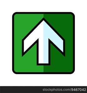 white right left arrow emergency color icon vector. white right left arrow emergency sign. isolated symbol illustration. white right left arrow emergency color icon vector illustration