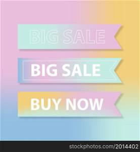 White sale 3D text sign background. Vector holiday. Banner big sale Buy now text sign Vector holiday illustration.