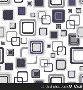 White seamless pattern with gray and dark violet translucent squares (vector eps 10)