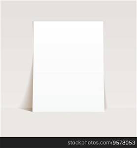 White sheet of paper mockup on light background. Blank A4 page with shadow. Clean vector notepad mockup. White sheet of paper mockup on light background. Blank A4 page with shadow. Clean notepad mockup