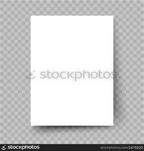 White sheet. Paper cut design template. 3d realistic a4 format. Vector illustration. stock image. EPS 10.. White sheet. Paper cut design template. 3d realistic a4 format. Vector illustration. stock image.
