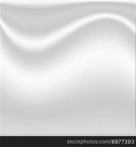 White silk fabric textured crumpled. Textile background. Vector Illustration