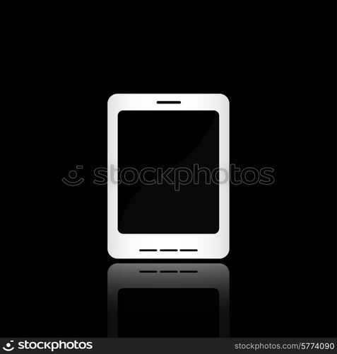 White smart phone vector illustration