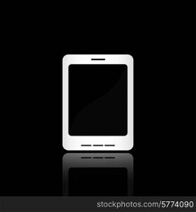White smart phone vector illustration