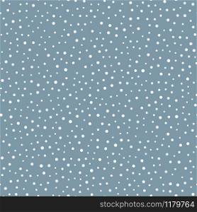 White snowflakes on a blue background. Seamless pattern vector. White snowflakes on a blue background. Seamless pattern