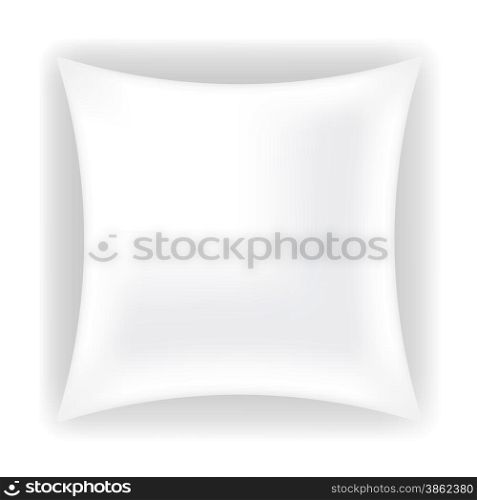 White Soft Pillow for Sleep Isolated on White Background. Pillow