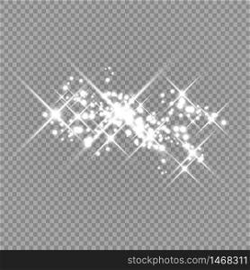 White sparks glitter special light effect. Vector sparkles on transparent background. Christmas abstract pattern. Sparkling magic dust particles.. White sparks glitter special light effect. Vector sparkles on transparent background. Christmas abstract pattern. Sparkling magic dust particles