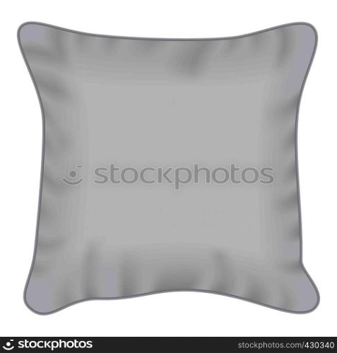 White square pillow mockup. Realistic illustration of white square pillow vector mockup for web. White square pillow mockup, realistic style