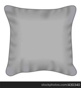 White square pillow mockup. Realistic illustration of white square pillow vector mockup for web. White square pillow mockup, realistic style